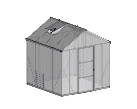 Canopia by Palram - Serre De Jardin Polycarbonate Double Paroi Gris Anthracite 5,7 m² – PALRAM - Image 14
