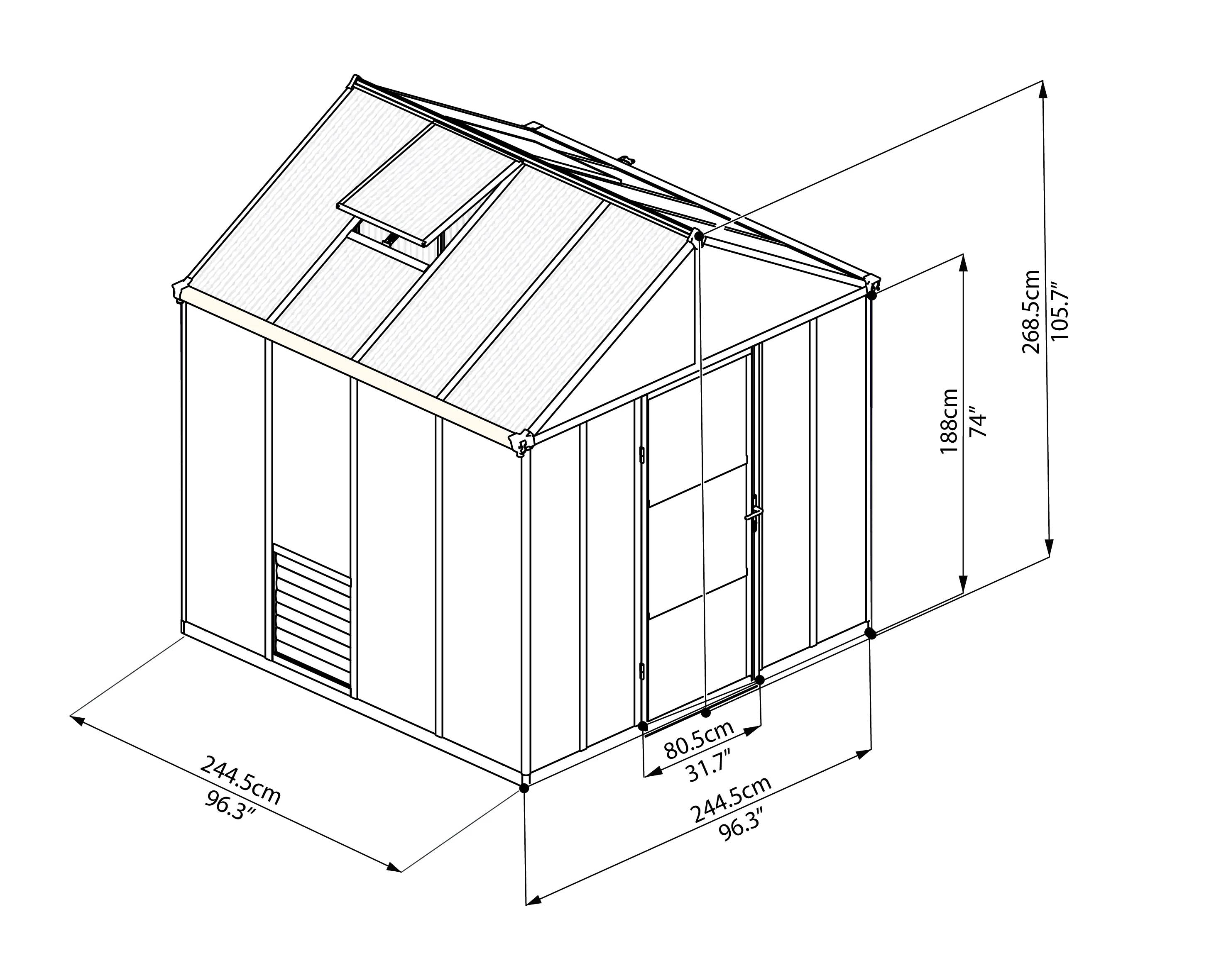 Canopia by Palram - Serre De Jardin Polycarbonate Double Paroi Gris Anthracite 5,7 m² – PALRAM - Image 18