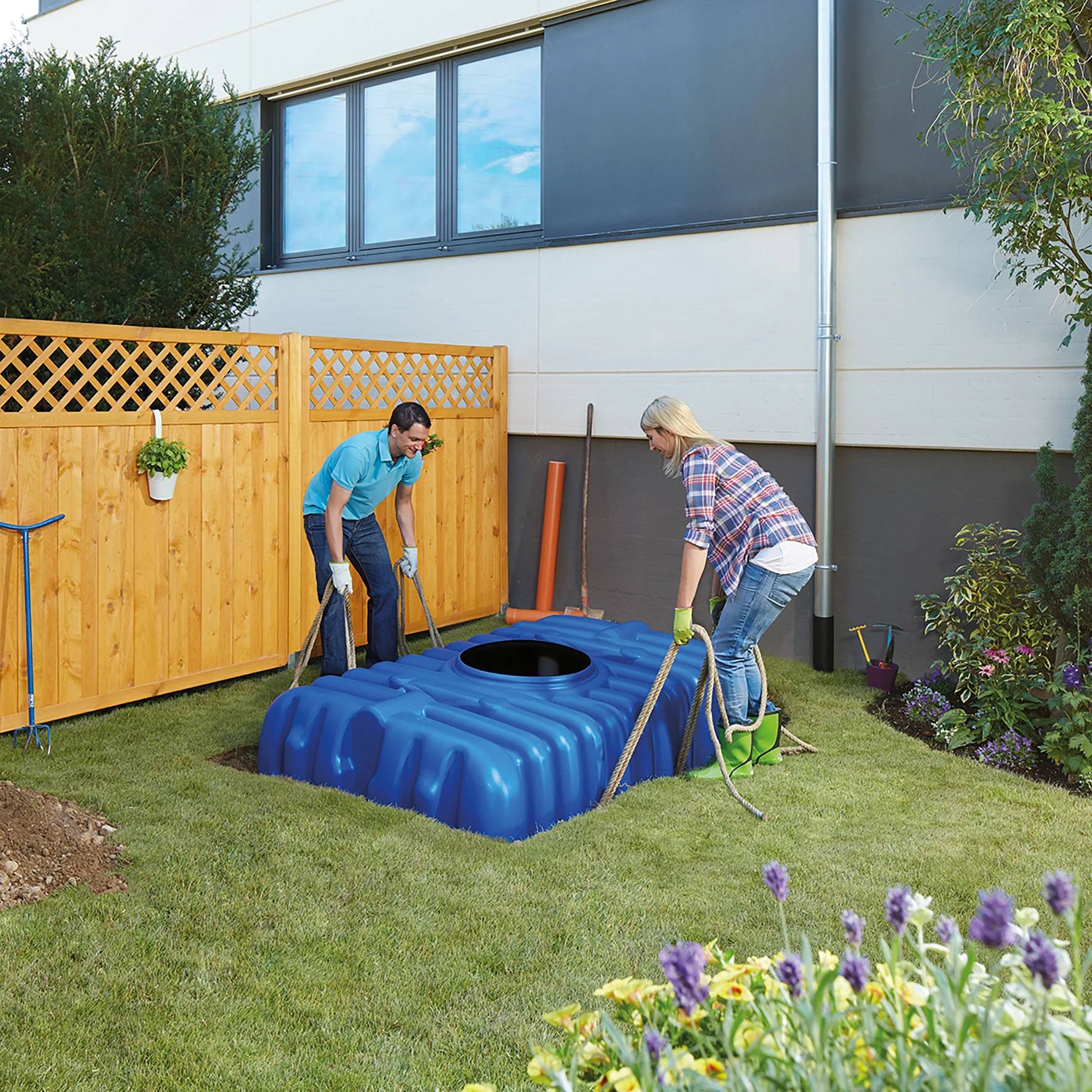 Garantia - Récupérateur d'eau de pluie 3000L bleu – GARANTIA - Image 13