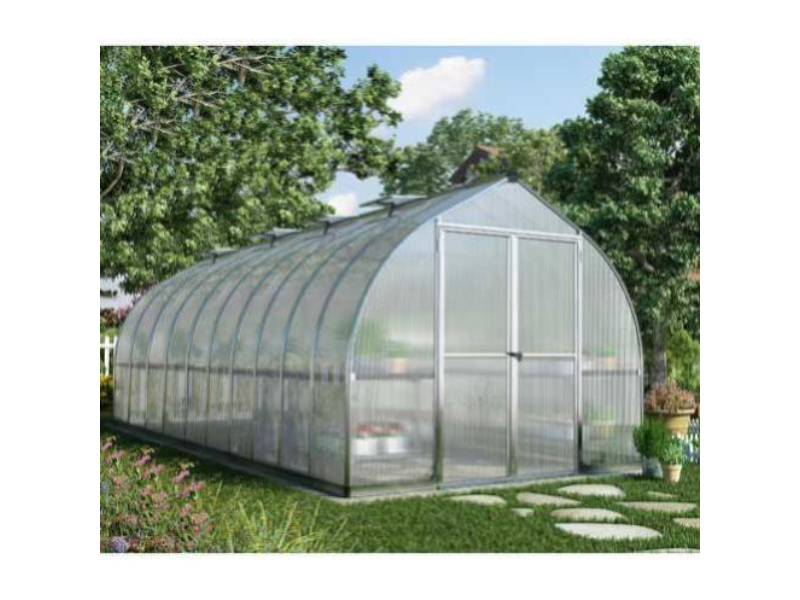 Canopia by Palram - Serre de Jardin Polycarbonate Double Paroi Argent 14,27 m² 601 x 244 x 219 cm - PALRAM - Image 7