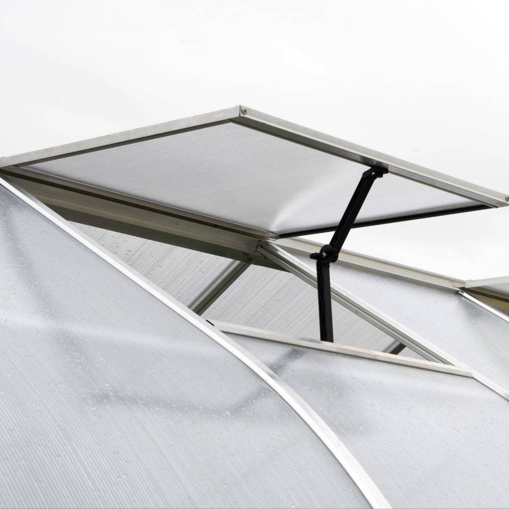 Canopia by Palram - Serre de Jardin Polycarbonate Double Paroi Argent 14,27 m² 601 x 244 x 219 cm - PALRAM - Image 5