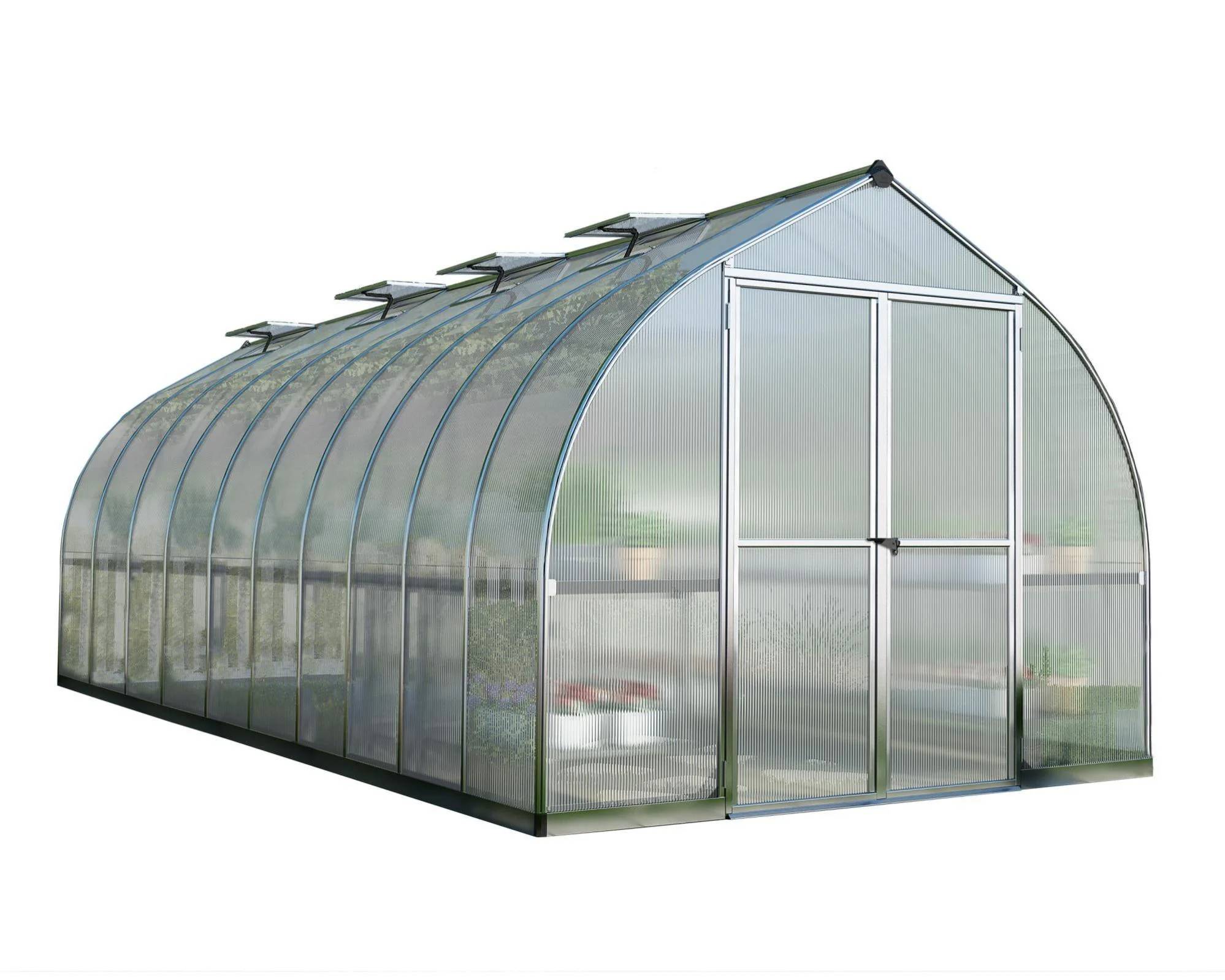 Canopia by Palram - Serre de Jardin Polycarbonate Double Paroi Argent 14,27 m² 601 x 244 x 219 cm - PALRAM - Image 13