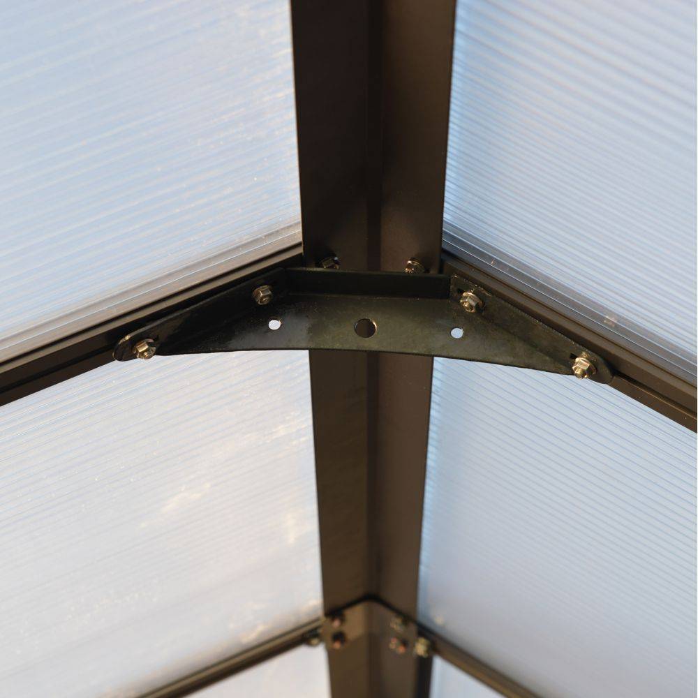 Serre de jardin Polycarbonate Aluminium Gris Anthracite 11,42 m² – PALRAM - Image 2