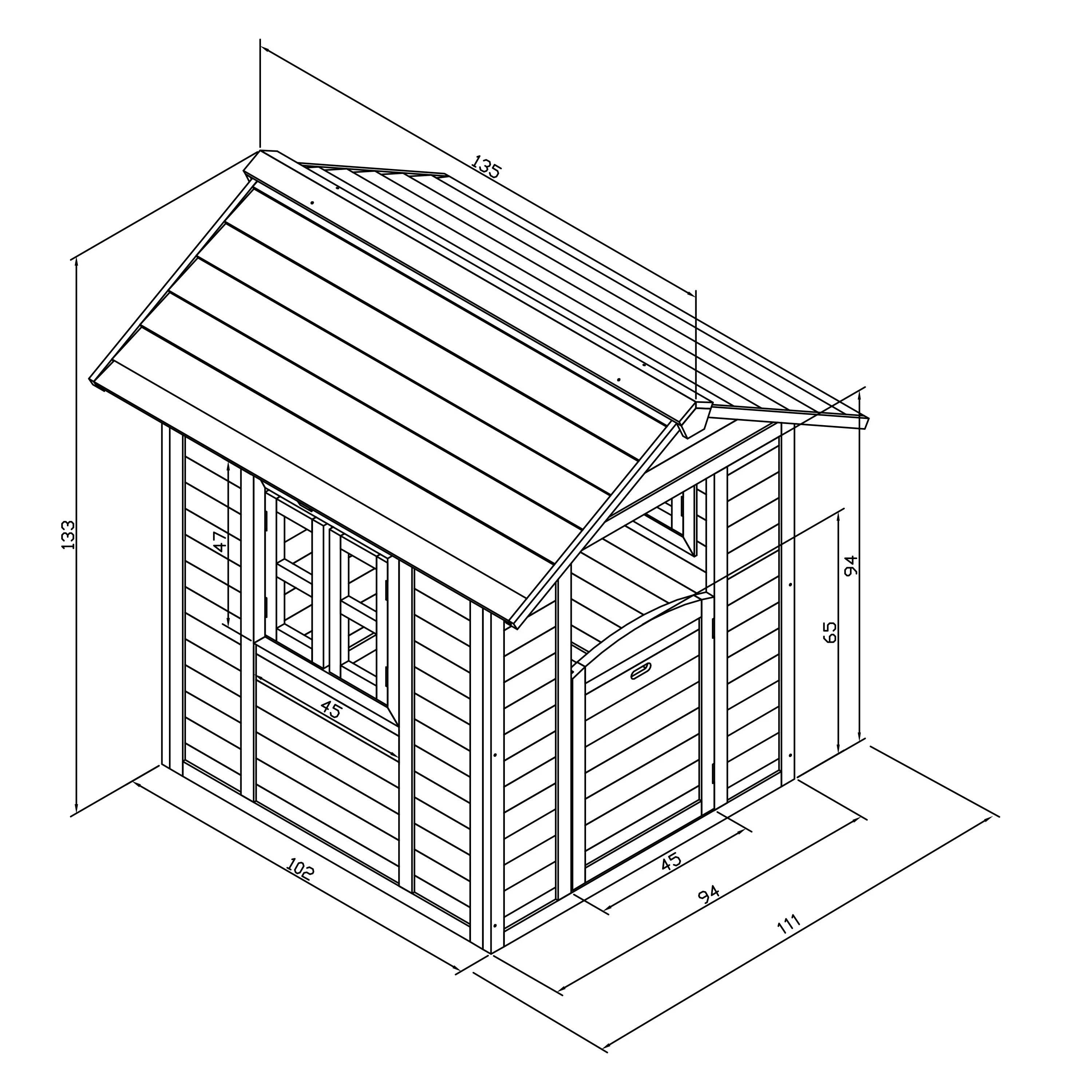 Maisonnette Enfant Bois Hemlock – AXI - Image 8