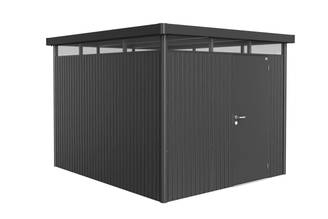Abri de jardin métal 8,66 m² Ep. 0,53 mm HighLine Biohort gris