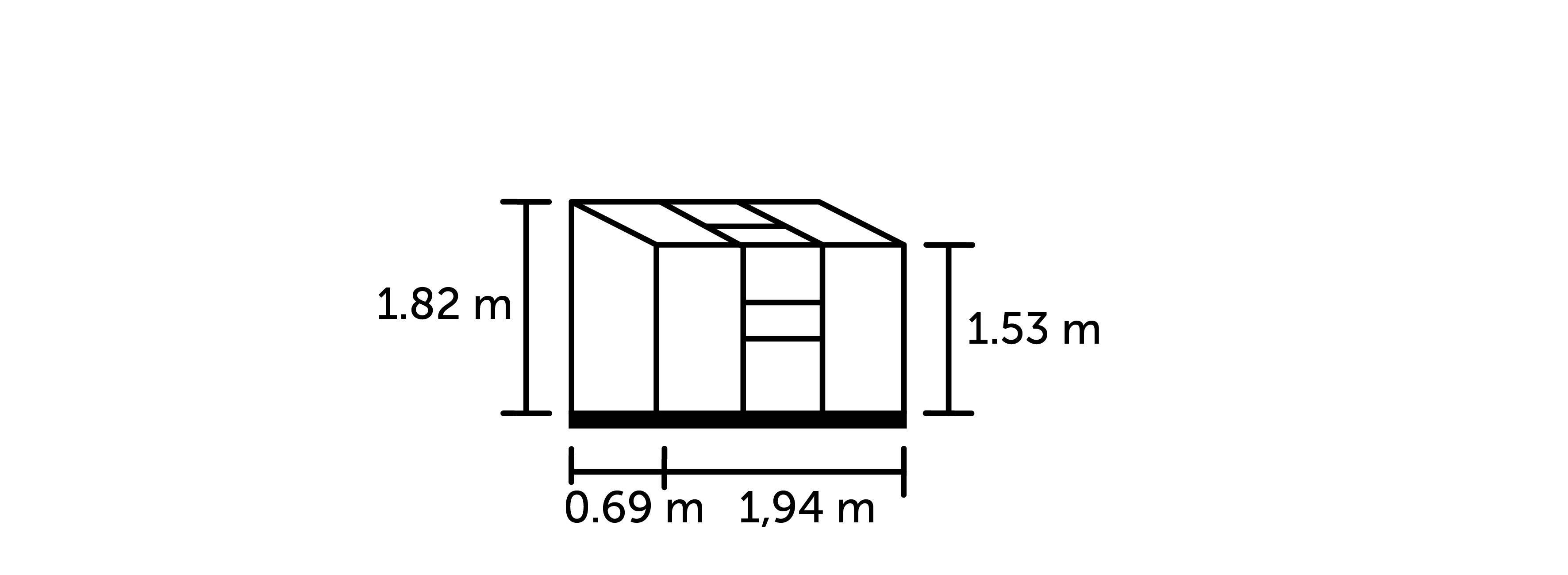 Halls - Serre de jardin adossée polycarbonate aluminium brut 1,3 m² Altan 3 - Halls - Image 4