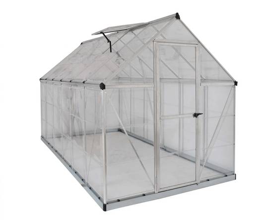 Canopia by Palram - Serre de jardin polycarbonate aluminium brut 6,8 m² Harmony avec embase - Canopia by Palram - Image 5