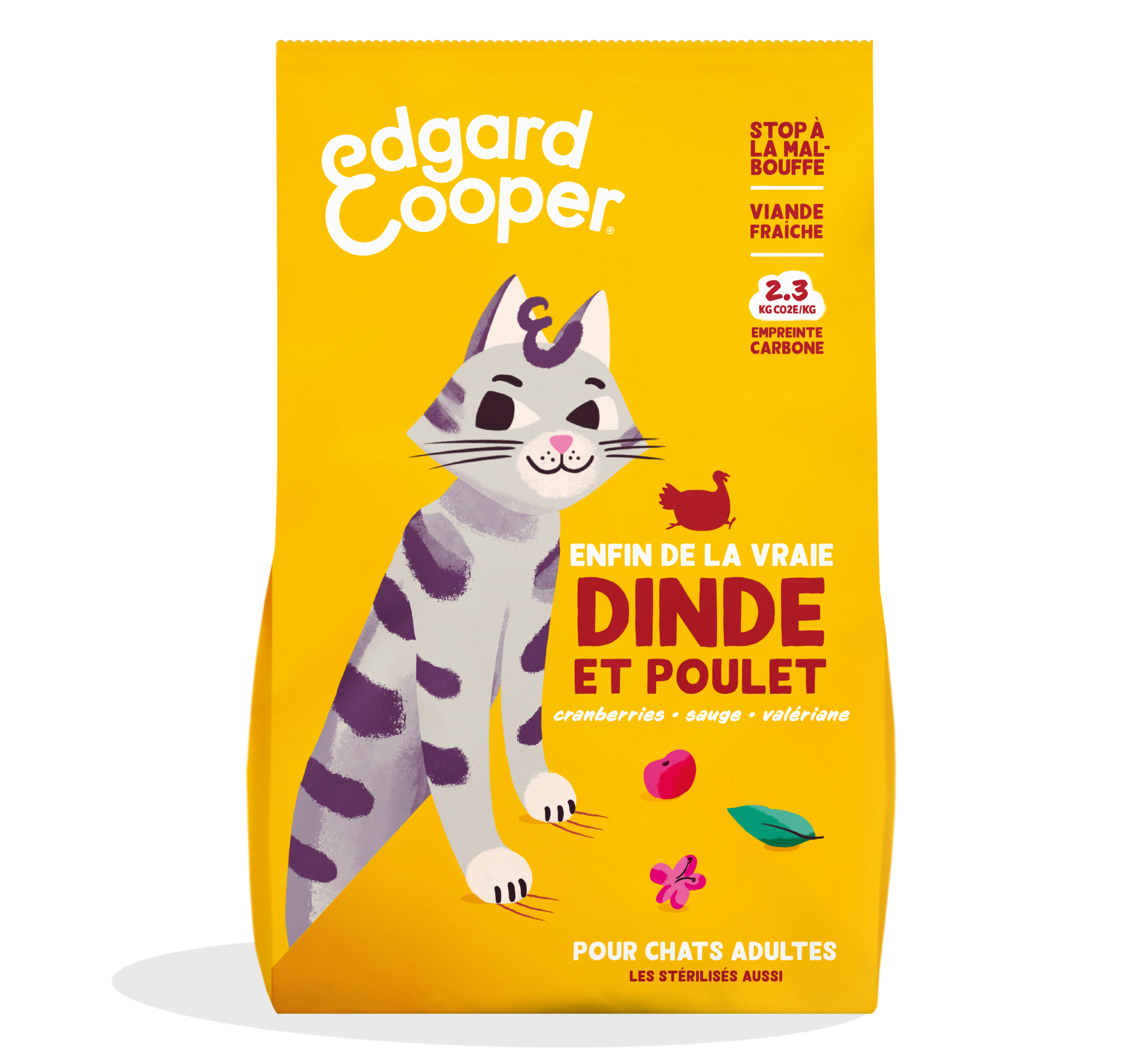 Edgard & Cooper - Croquettes chat adulte sans céréales dinde poulet 2 kg - Edgard & Cooper