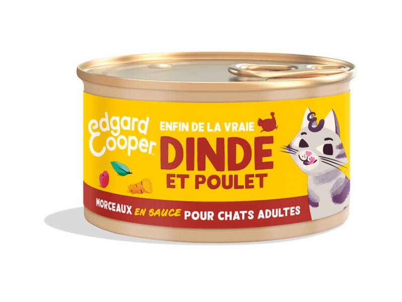 Edgard & Cooper - Morceaux en sauce Chat Naturels sans céréales Dinde & Poulet 85g - EDG COOPER - Image 2