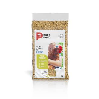 Pure Family - Mélange de céréales pour poule pondeuse Mix 5 kg - Pure Family
