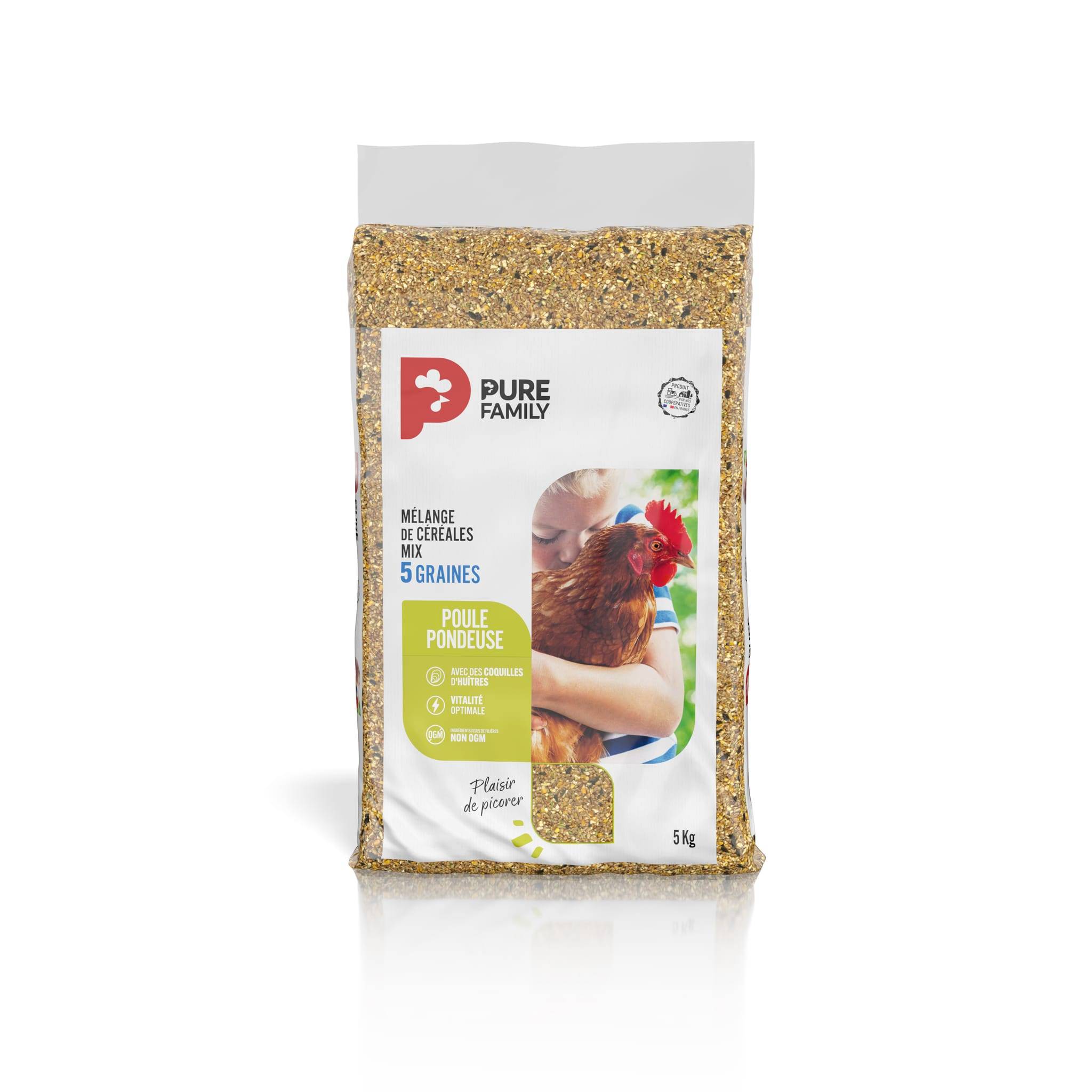 Pure Family - Mélange de céréales pour poule pondeuse Mix 5 kg - Pure Family - Image 1