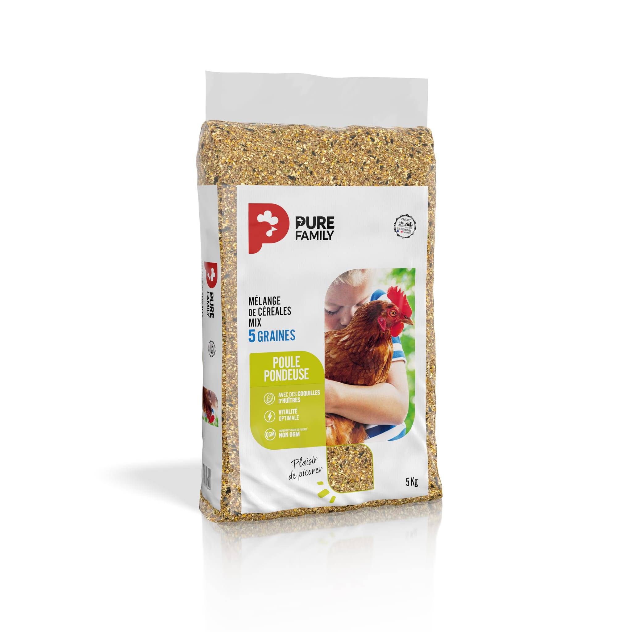 Pure Family - Mélange de céréales pour poule pondeuse Mix 5 kg - Pure Family - Image 2