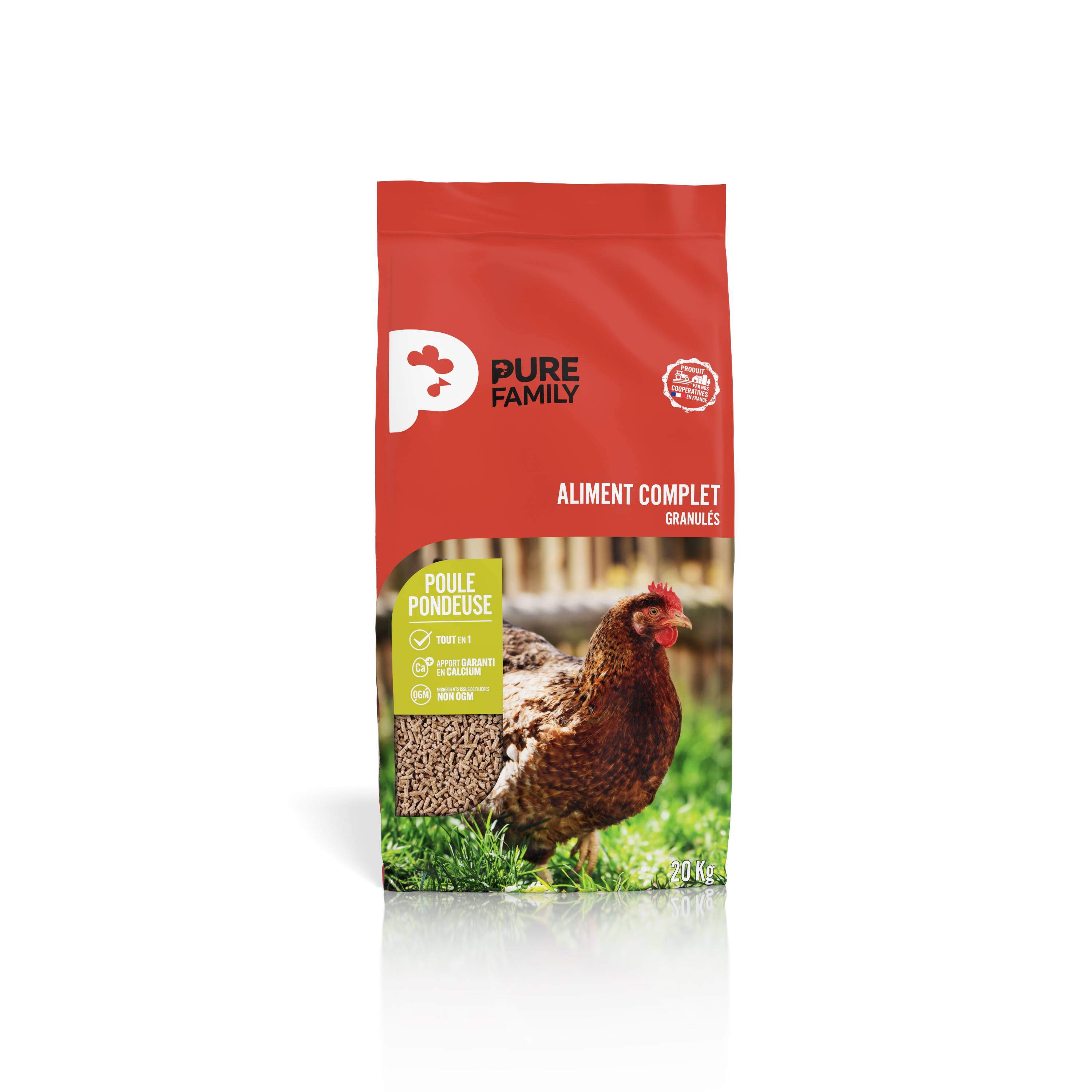 Gamme Pure Family - Aliment Complet Granulés Poule Pondeuse 20 Kg – Pure Family