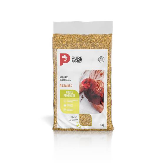 Pure Family - Mélange de céréales pour poules pondeuses 5 kg - Pure Family - Image 1