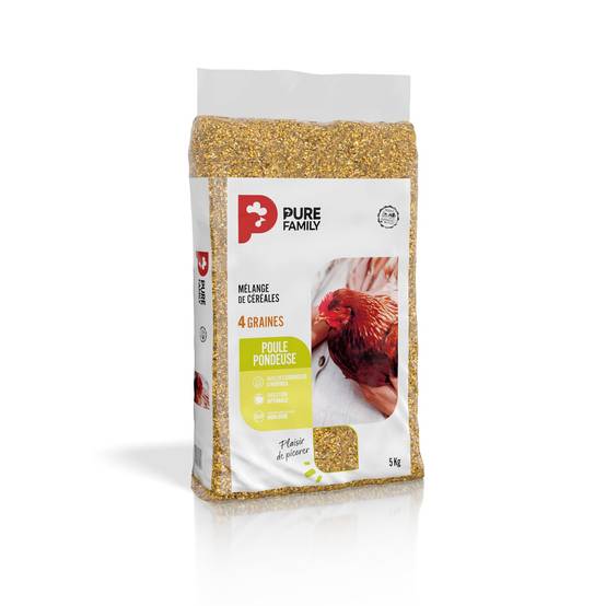 Pure Family - Mélange de céréales pour poules pondeuses 5 kg - Pure Family - Image 2