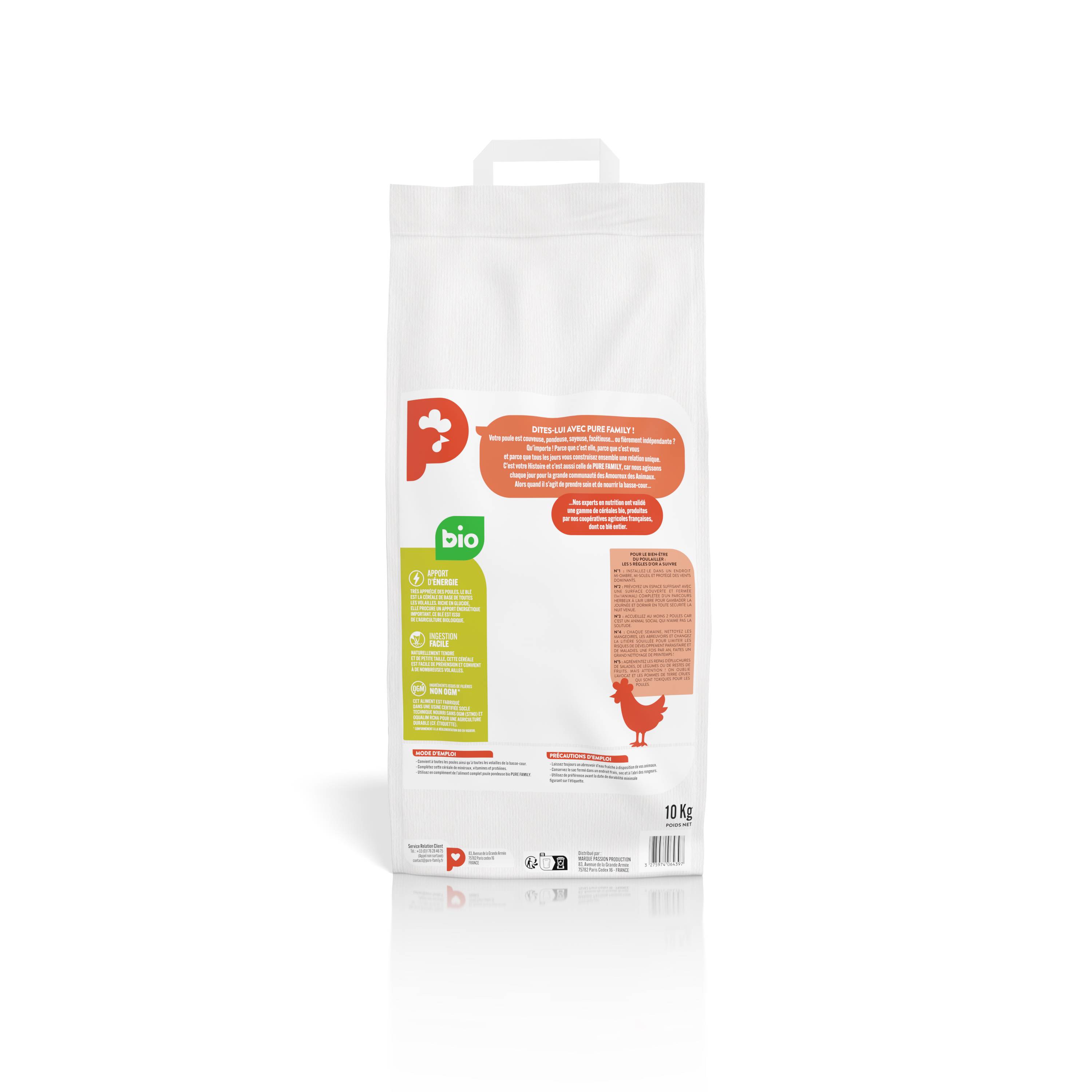 Pure Family - Blé entier bio pour volailles 10 kg - Pure Family Description Marketing / Client 1 - Image 3
