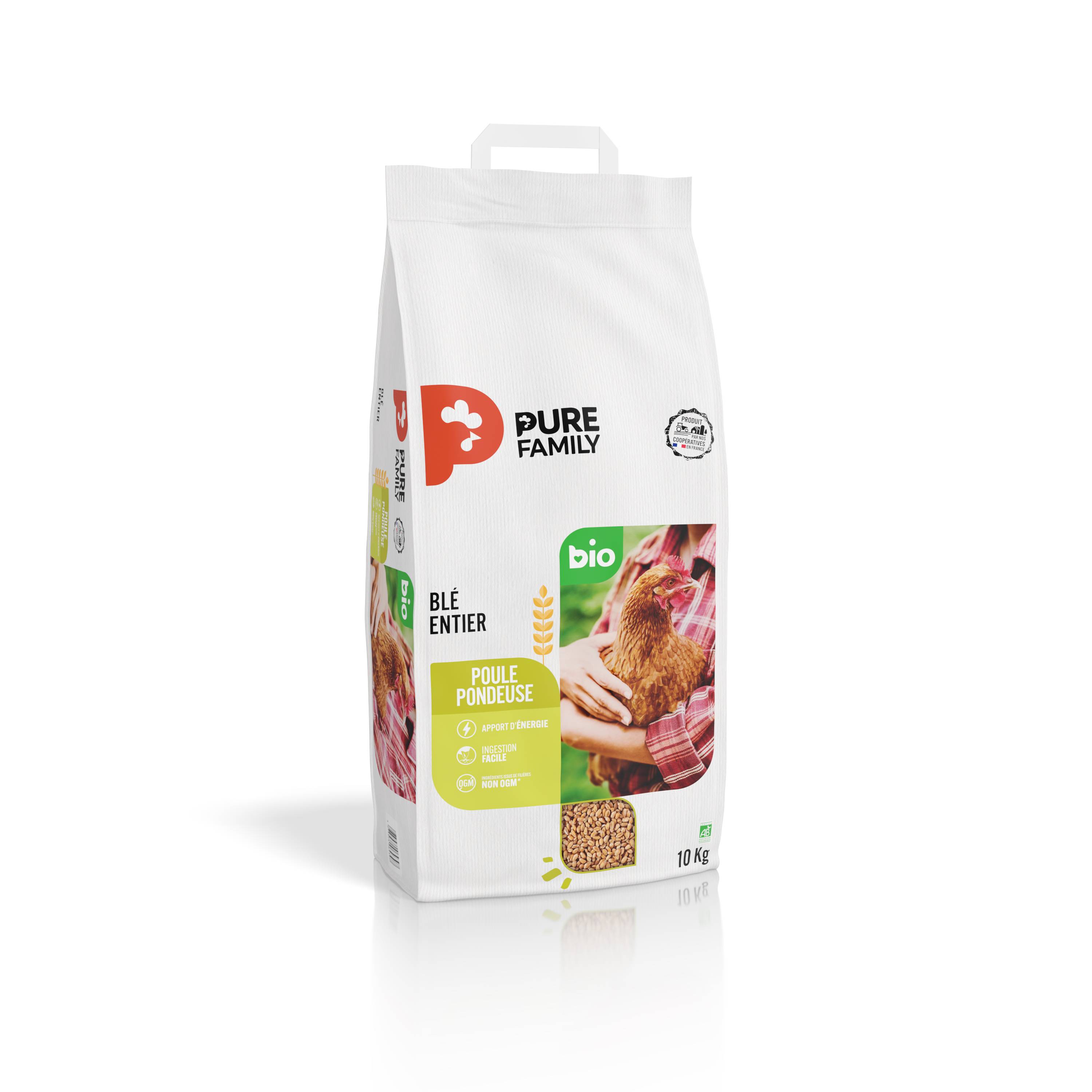 Pure Family - Blé entier bio pour volailles 10 kg - Pure Family Description Marketing / Client 1 - Image 1