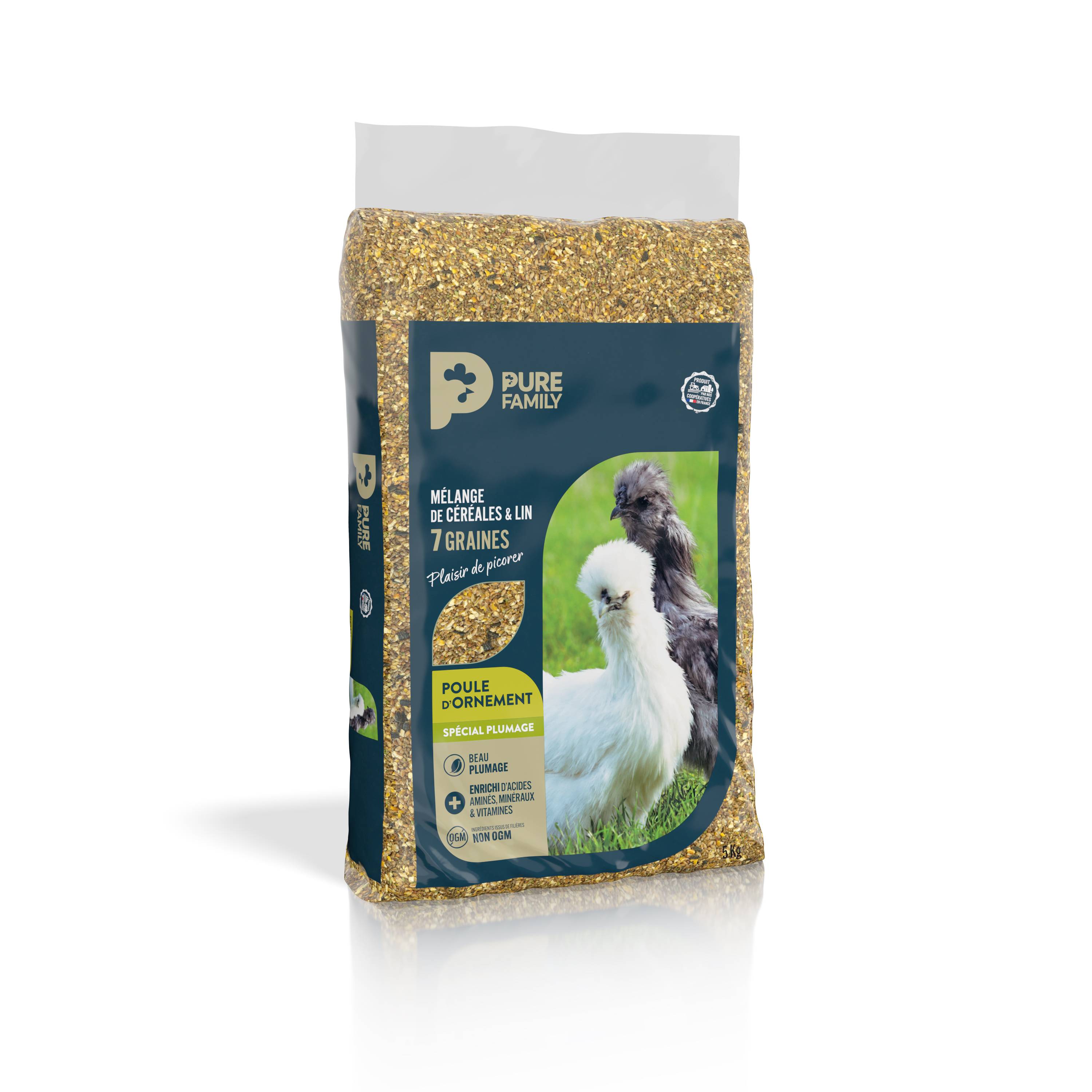 Pure Family - Mélange de céréales 7 graines pour poule d'ornement 5 kg - Pure Family - Image 2