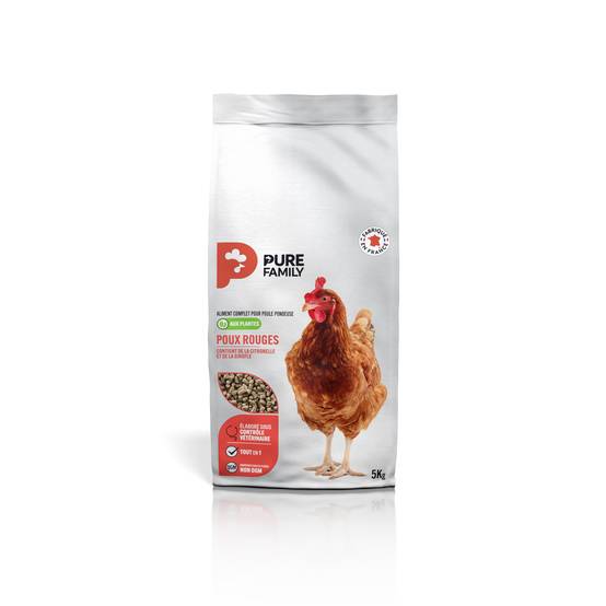 Pure Family - Aliment complet Poule Pondeuse poux rouges 5 kg - Pure Family - Image 1