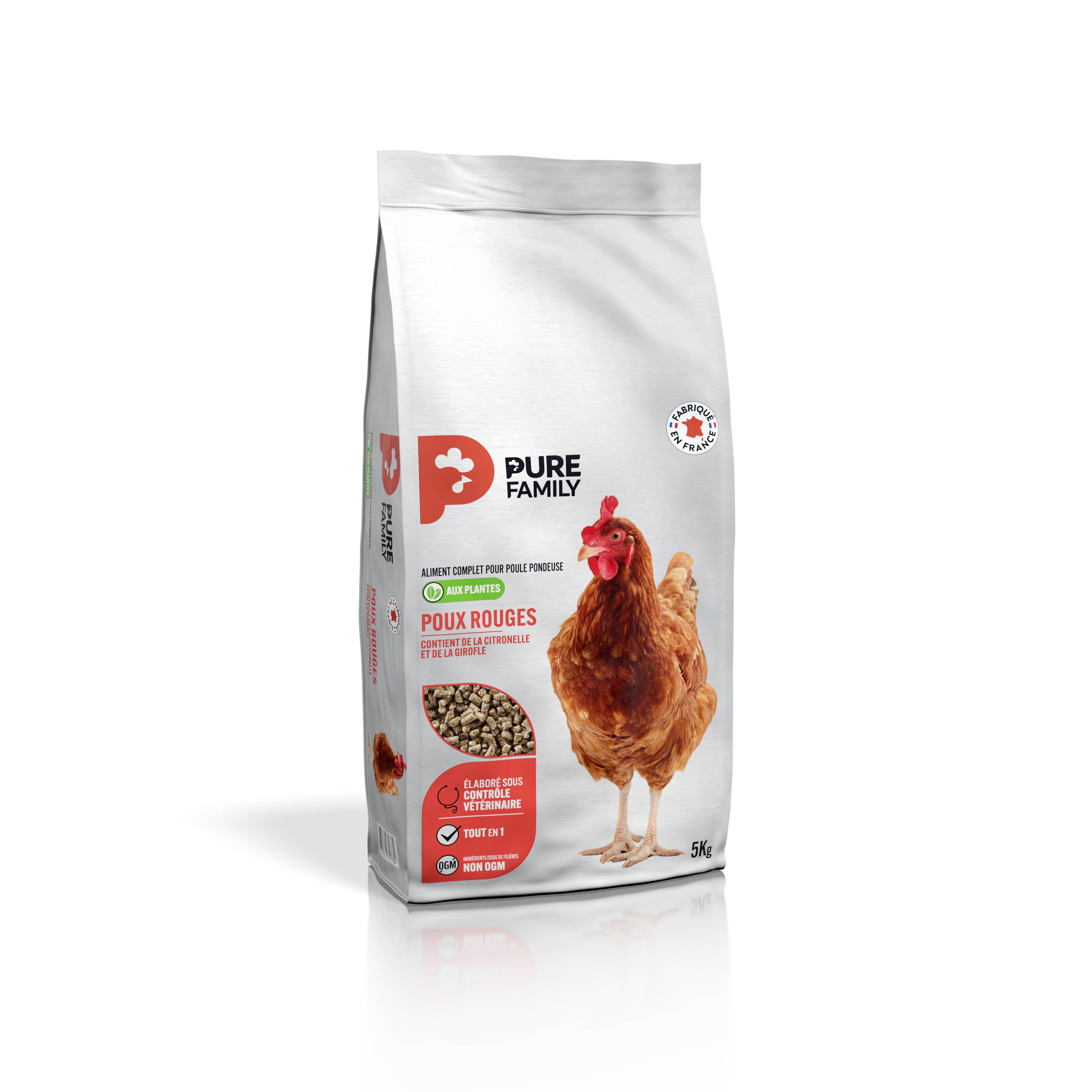 Pure Family - Aliment complet Poule Pondeuse poux rouges 5 kg - Pure Family - Image 3