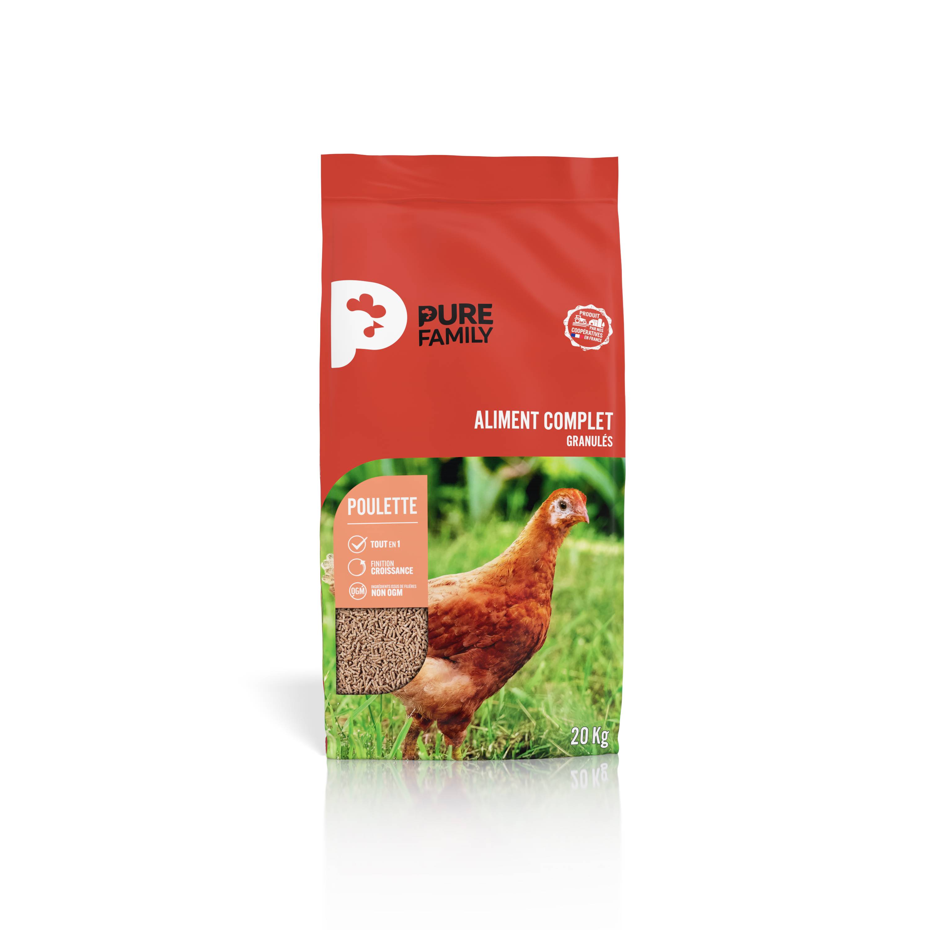 Pure Family - Aliment Complet Poulette Granulés 20 Kg – Pure Family - Image 3