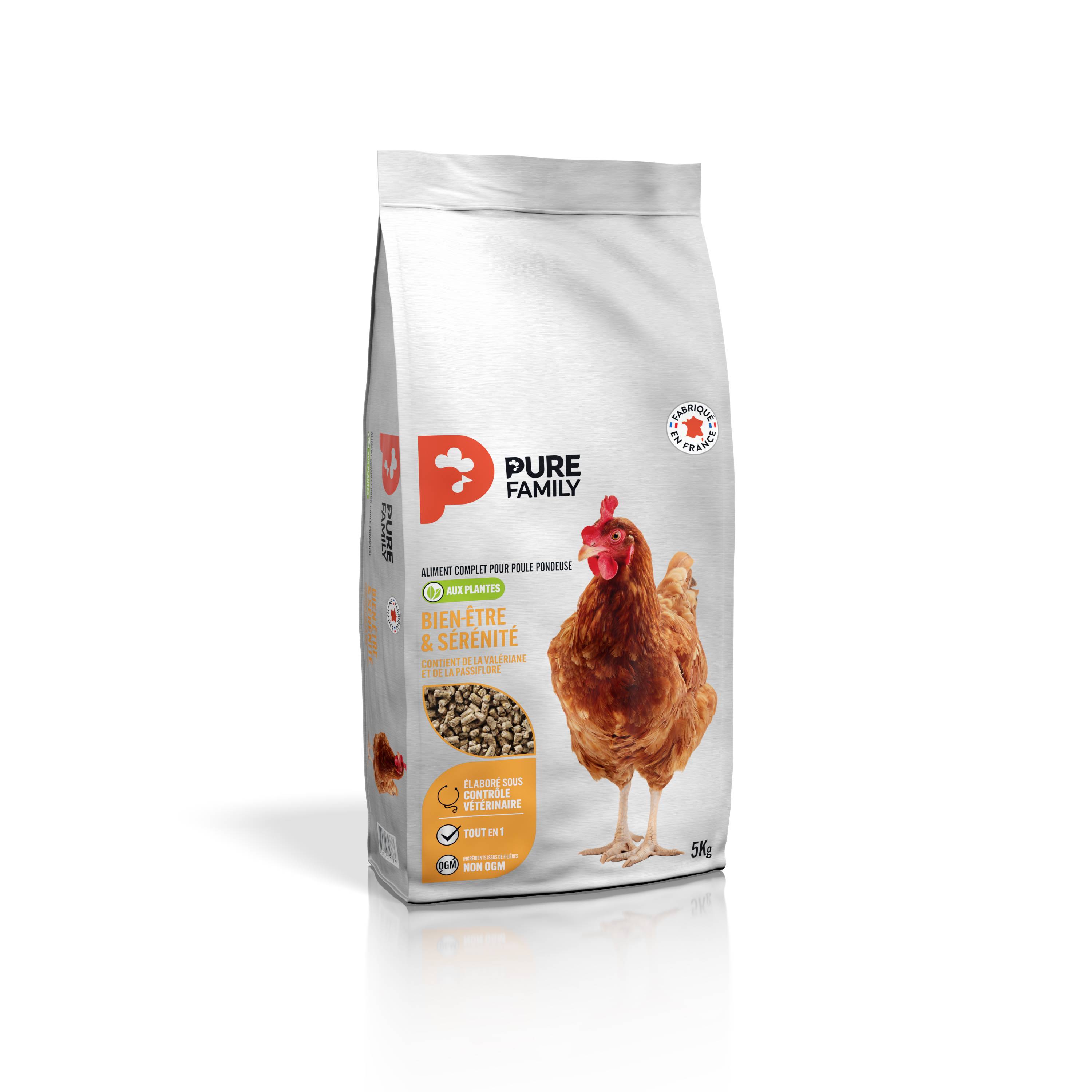 Pure Family - Aliment Complet poule Bien-être & sérénité 5 kg - Pure Family - Image 2