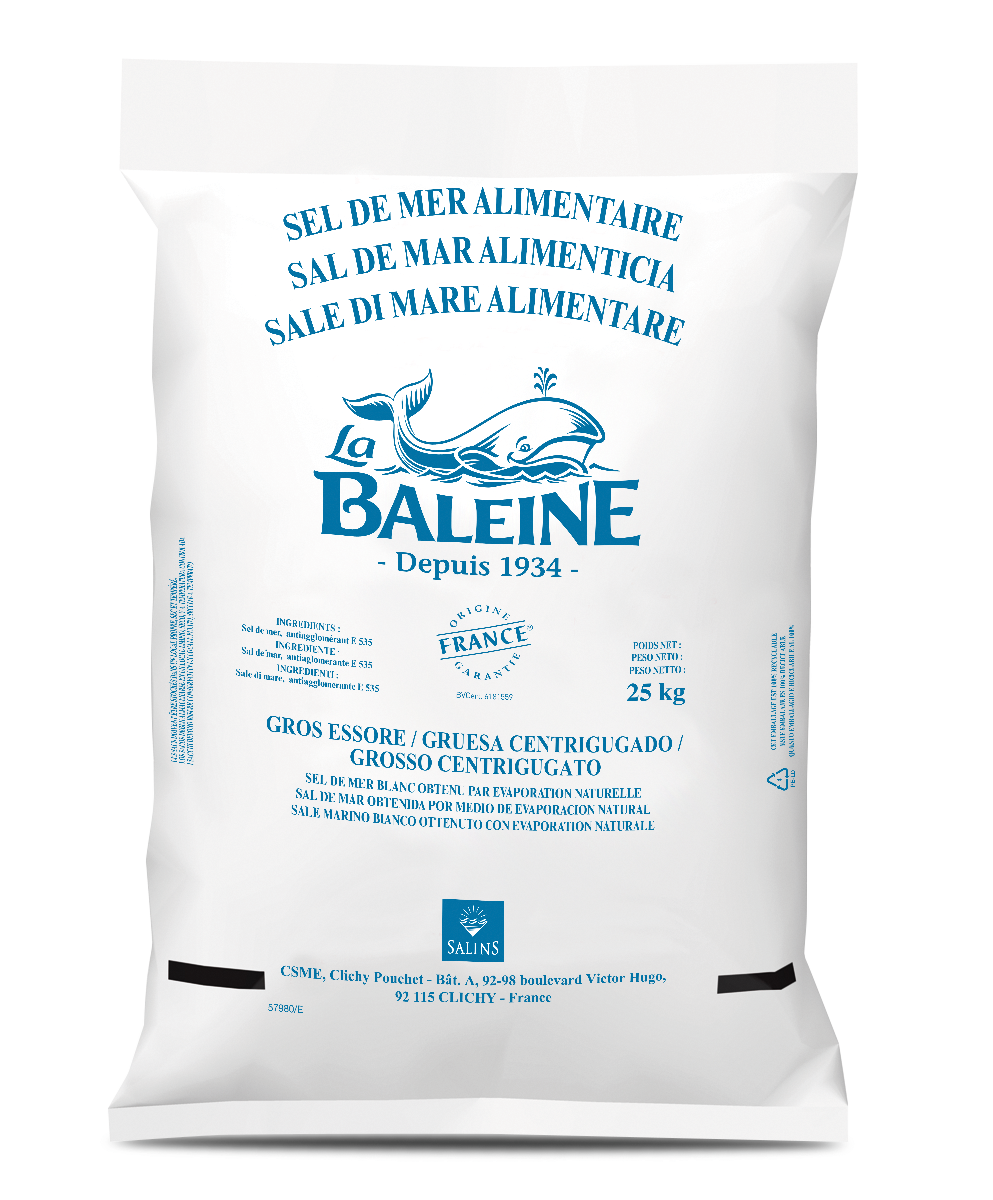 La baleine - Gros sel de mer essoré 25 kg - La Baleine