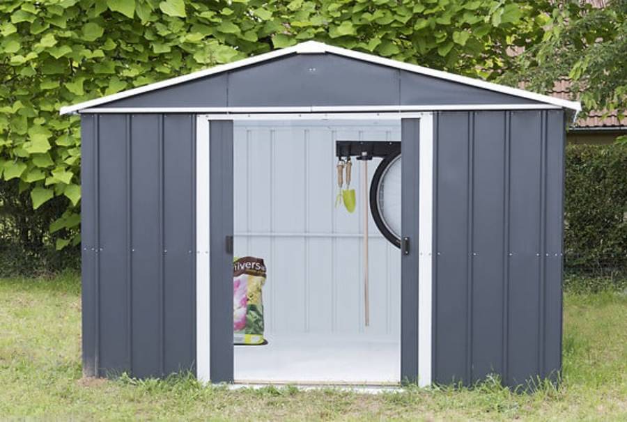 Yardmaster - Abri de Jardin Métal Gris Anthracite et Alu L 303 cm l 298 cm H 202 cm - YARDMASTER - Image 2