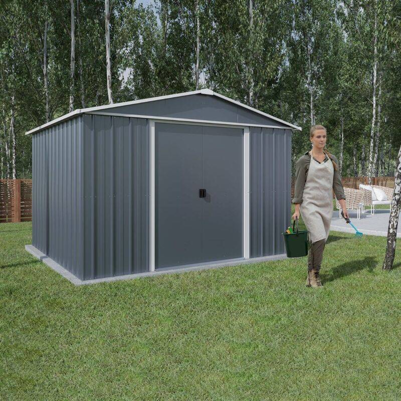 Yardmaster - Abri de Jardin Métal Gris Anthracite et Alu L 303 cm l 298 cm H 202 cm - YARDMASTER - Image 8