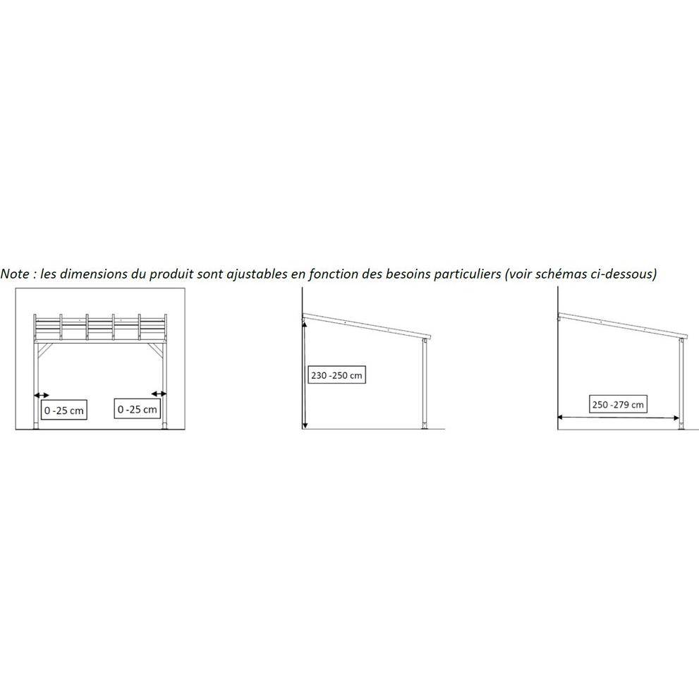 Pergola bois traité marron - Couv'Terrasse® - Image 7