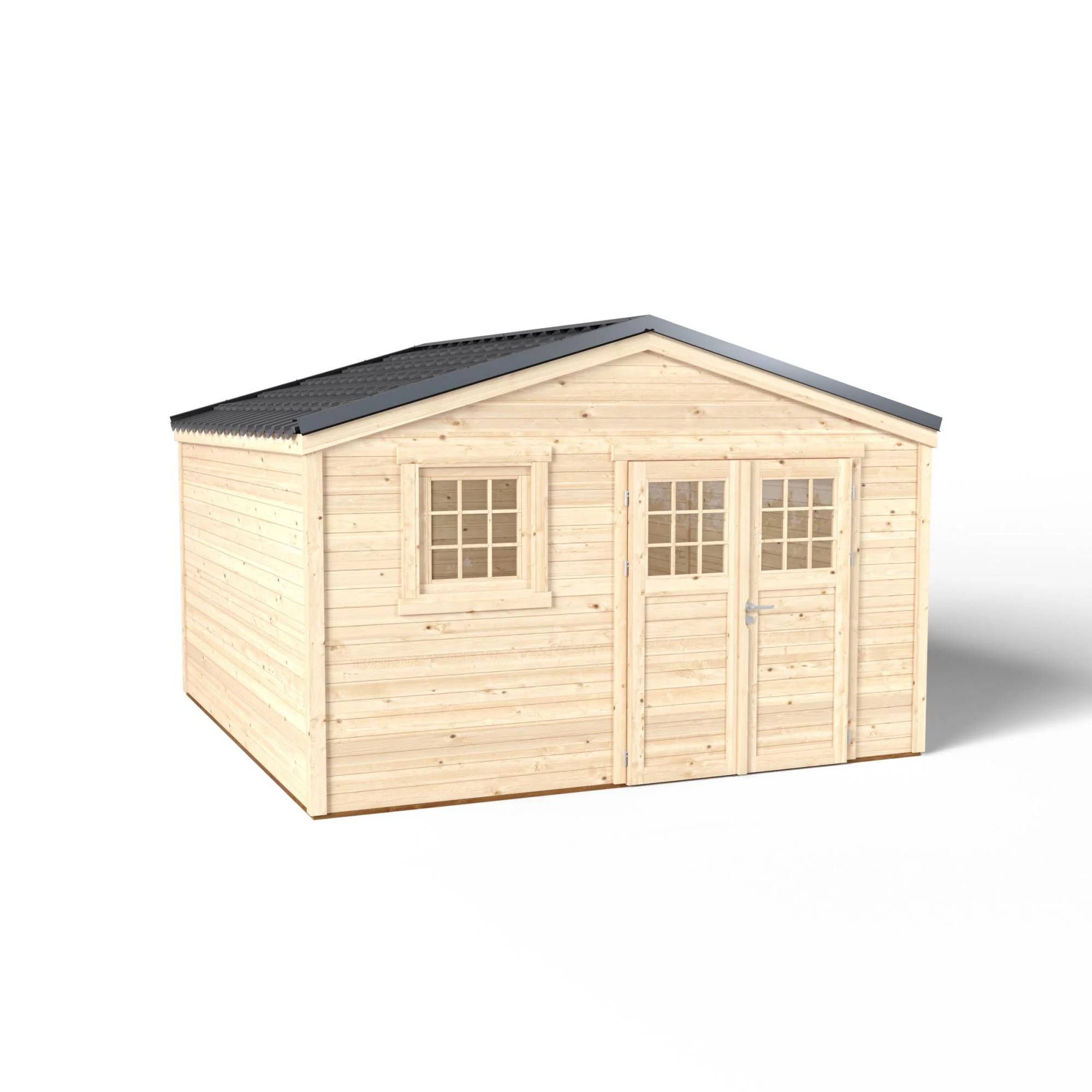 Cerland - Abri de Jardin Bois Epicéa Double Pente 15,4m² SHELTY – MADEIRA - Image 7