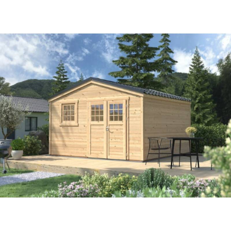 Cerland - Abri de Jardin Bois Epicéa Double Pente 15,4m² SHELTY – MADEIRA - Image 13