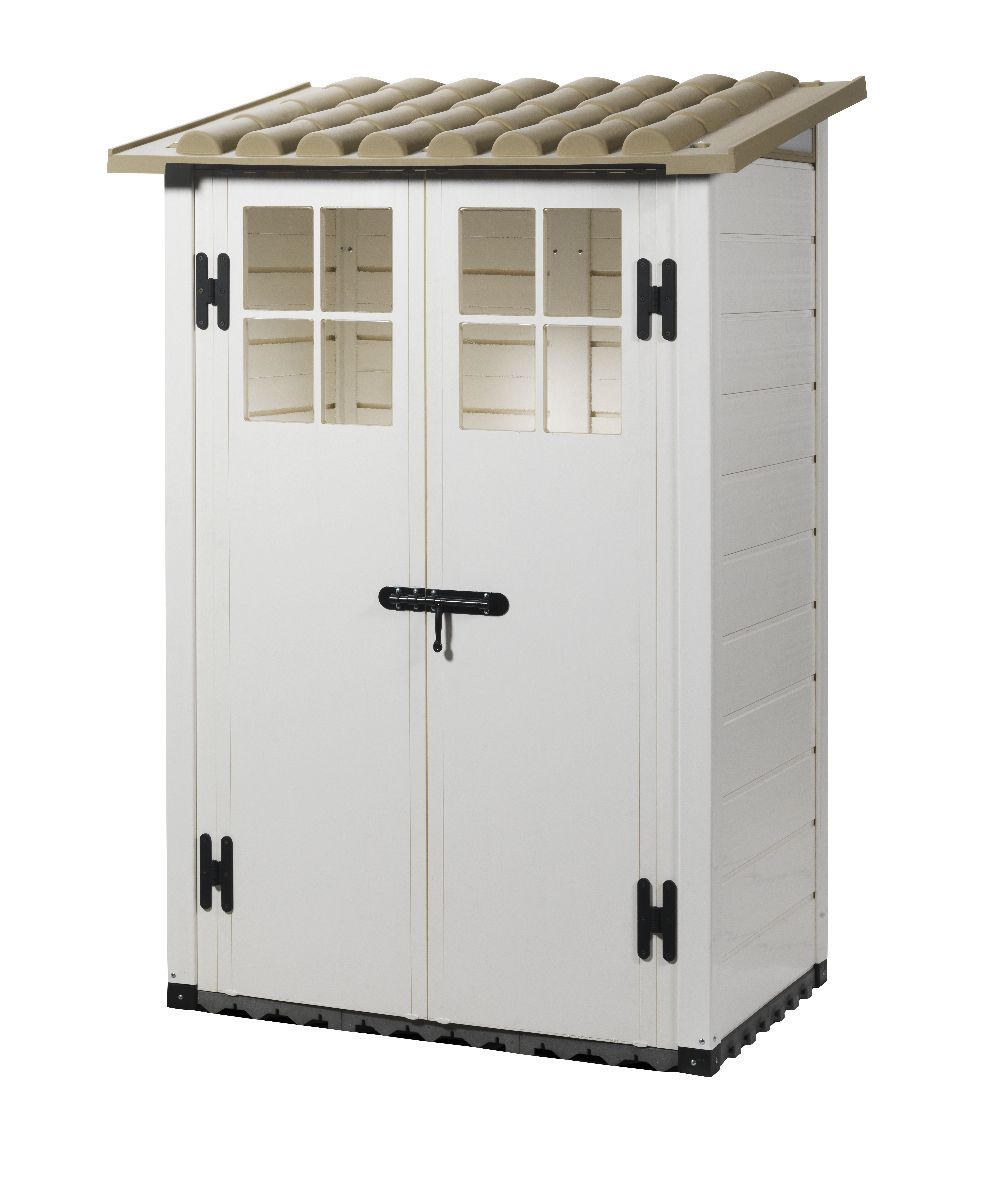 Abri de jardin résine adossable Evo 100 - 1,32 M2 Ep. 22 mm
