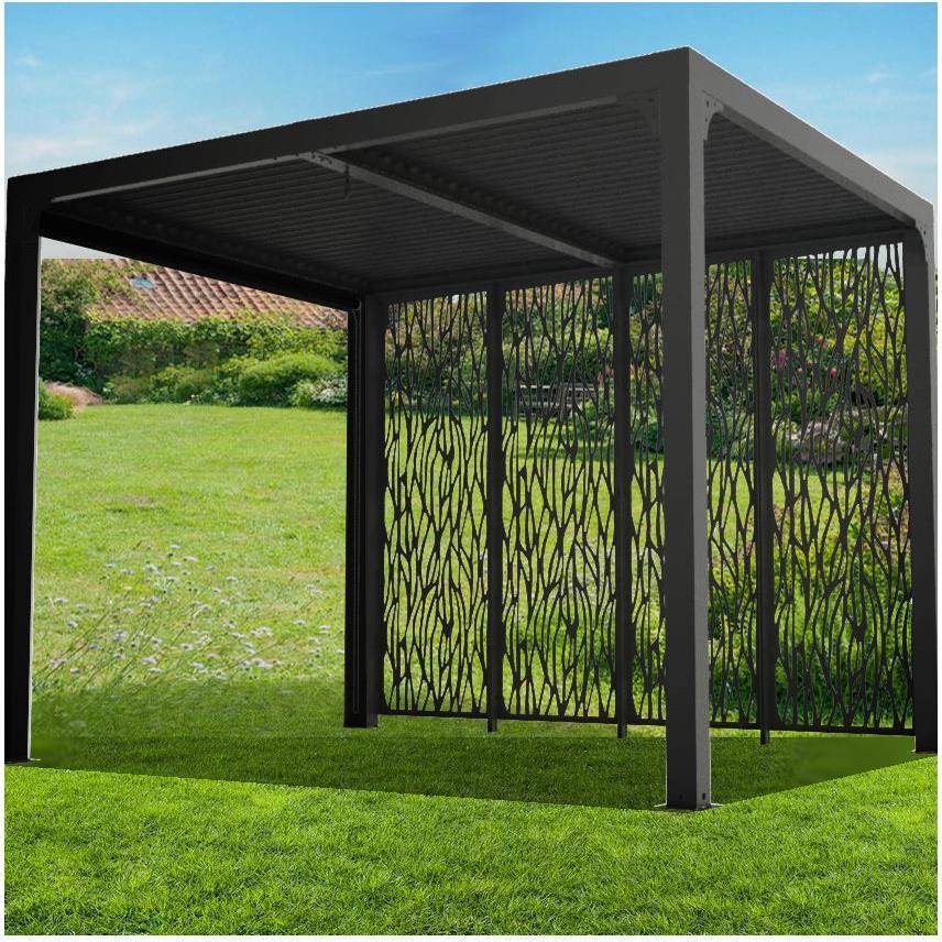 Pergola autoportante biocli alu. avec panneau 7 m2 - Habrita - Image 1