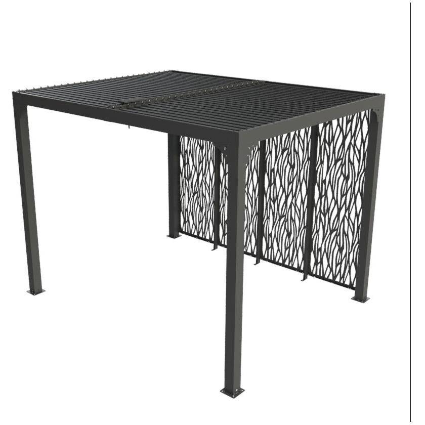 Pergola autoportante biocli alu. avec panneau 7 m2 - Habrita - Image 4