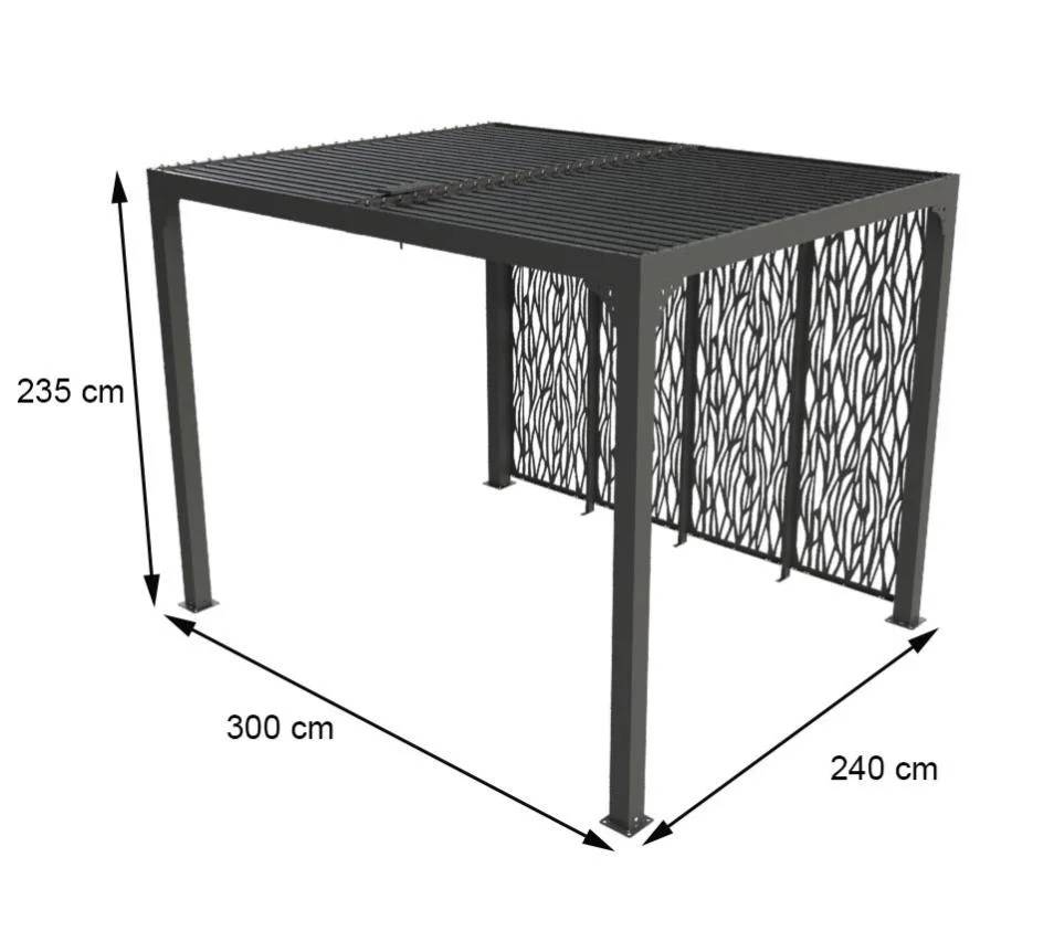 Pergola autoportante biocli alu. avec panneau 7 m2 - Habrita - Image 5
