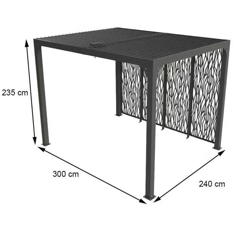 Pergola autoportante biocli alu. avec panneau 7 m2 - Habrita - Image 7