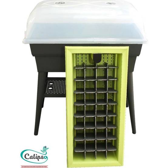Calipso - Jardinière mini-serre gris / vert tilleul 40 L Combi avec réservoir d'eau - Calipso - Image 11