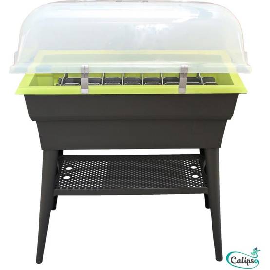 Calipso - Jardinière mini-serre gris / vert tilleul 40 L Combi avec réservoir d'eau - Calipso - Image 7