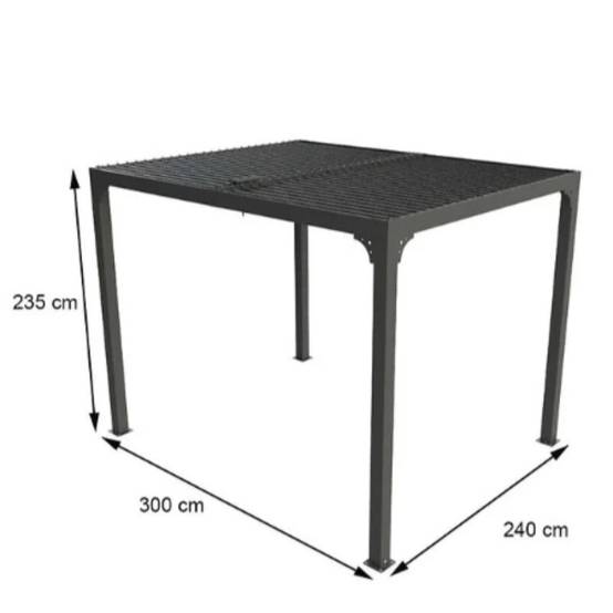 Pergola Bioclimatique Gris Anthracite - HABRITA - Image 11