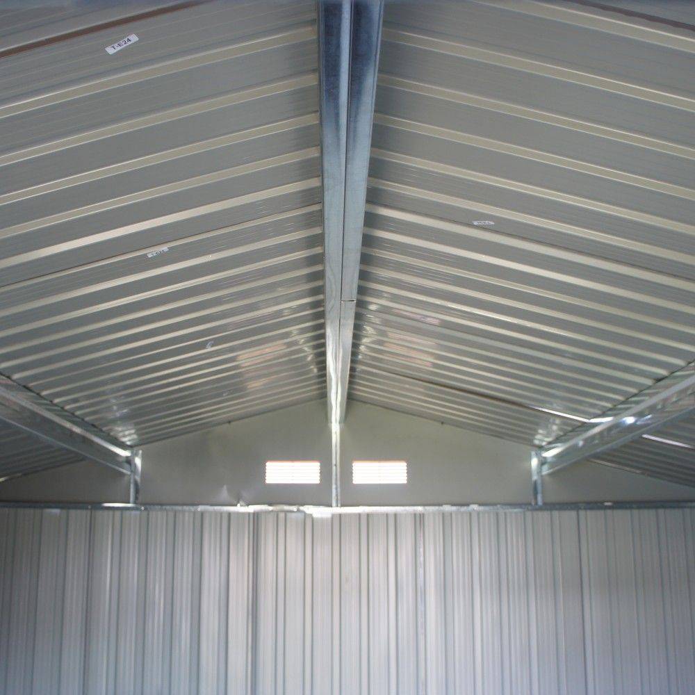 Abri de Jardin Métal Gris Bois Vieilli 321 x 421 x 205 cm 1014 - CHALET & JARDIN - Image 3