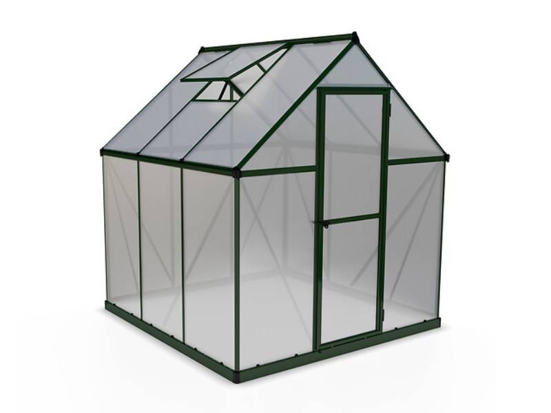 Canopia by Palram - Serre de jardin polycarbonate aluminium vert 3,4 m² Mythos avec embase - Canopia by Palram
