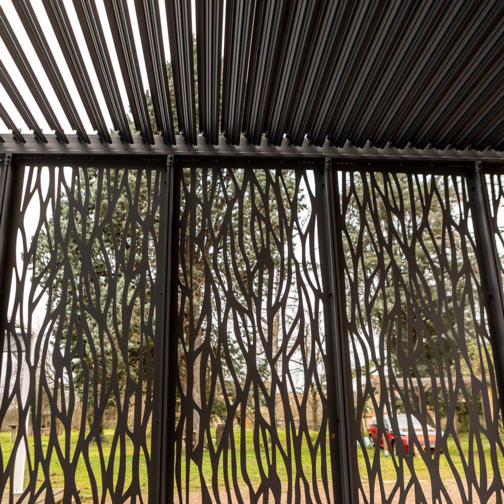Pergola autoportante bioclima. alu 5 panneaux Moucharabieh 21m2 - Image 4