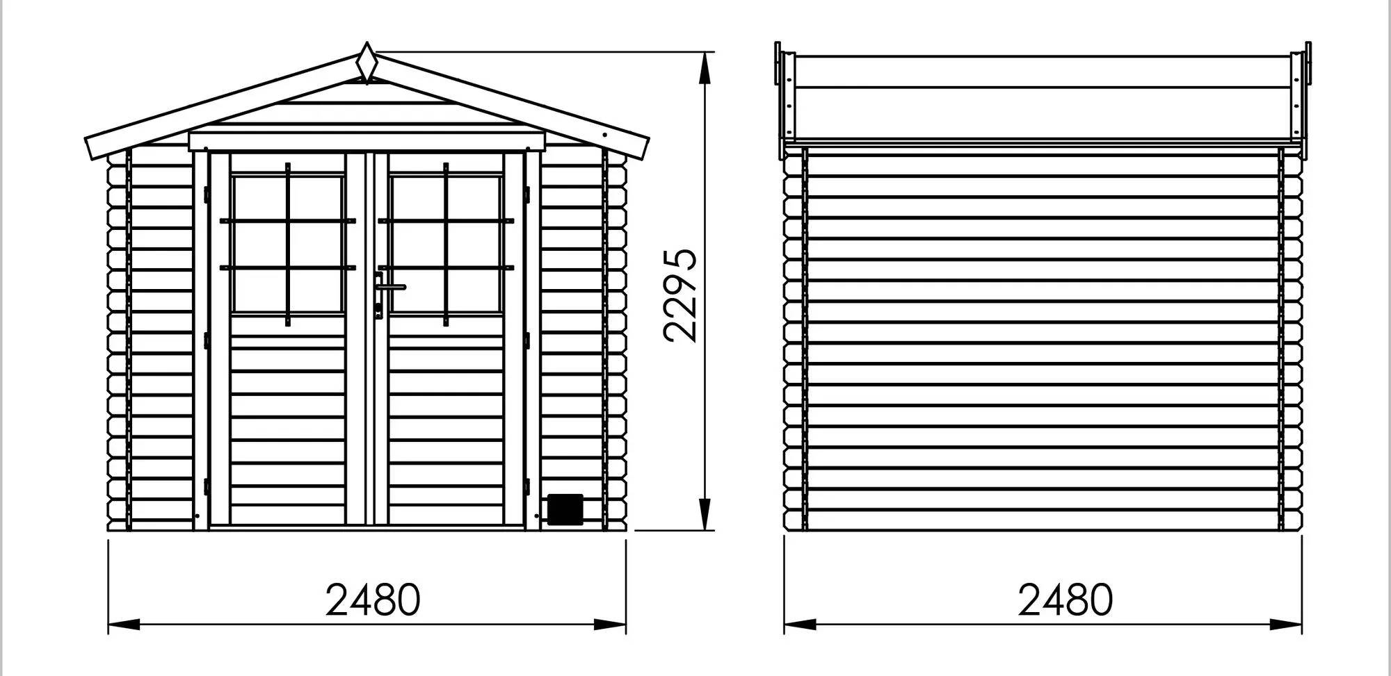 Cerland - Abri de Jardin Epicéa Brut 4,9m² - Cerland - Image 8