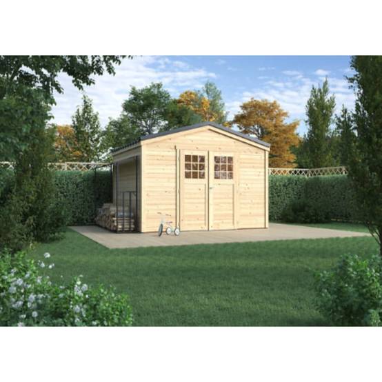 Cerland - Abri de jardin, bois, double pente, 9,2 m², Shelty - MADEIRA - Image 5