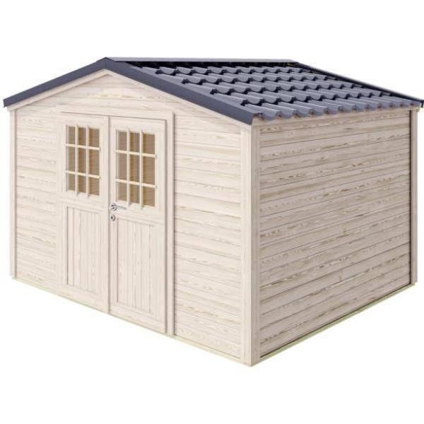 Cerland - Abri de jardin, bois, double pente, 9,2 m², Shelty - MADEIRA