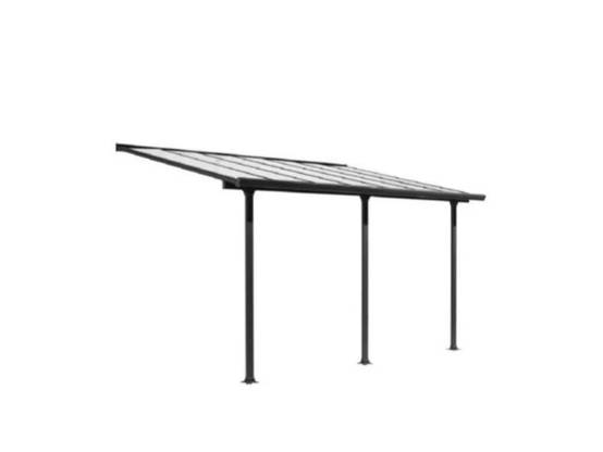 Tonnelle adossée aluminium et toit en polycarbonate 15 M2 - Image 4