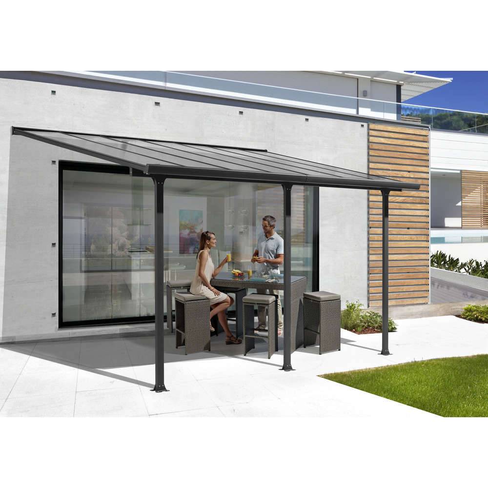 Tonnelle adossée aluminium 12 m2 - Habrita - Image 7