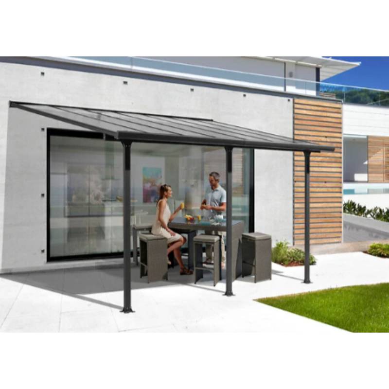 Tonnelle adossée aluminium 12 m2 - Habrita - Image 9