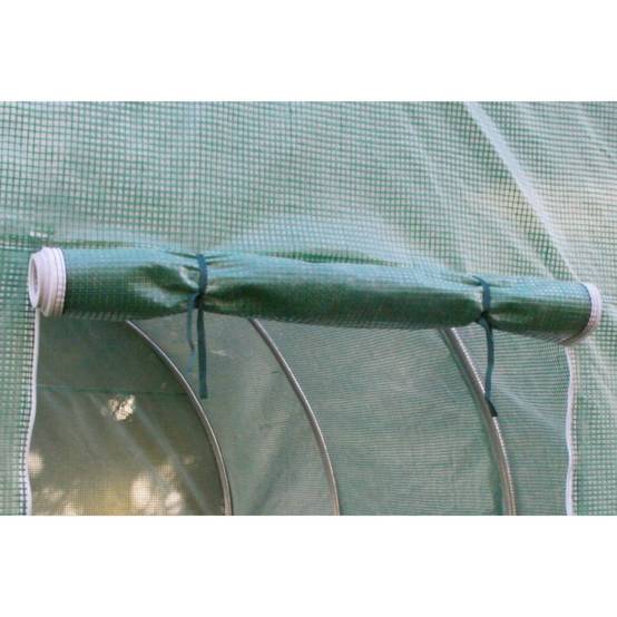 Serre de jardin tunnel acier galvanisé vert 3x6 m 18m² - HABRITA - Image 1